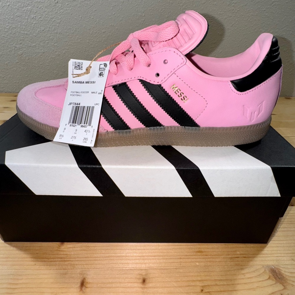 Adidas Samba Messi Pink Black Men's 9.5 / Women's 11 New In Box Rare